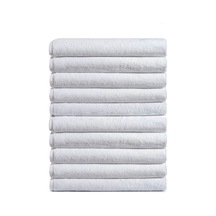 10 Lu Otel Banyo Havlusu %100 Pamuklu 70x150 Cm Beyaz 20/2 Ring 500 Gr Beyaz