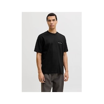 Jack & Jones Jprblaowen Ss Branding Erkek T-shirt 12292397 Siyah