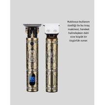 Şarjlı Kablosuz Tıraş Makinesi 1800 Mah Batarya, Uzun Pil Ömrü, Profesyonel Sessiz Motor Diğer