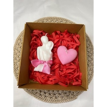 Hediye Kutusunda Pembe Mum Seti