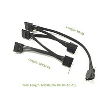 4355 Molex İde 4 Pin To 5 Port Sata Power Hdd Güç Çoklayıcı Kablosu