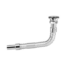Klasik Standart Lavabo Evye Sifonu Uzun Plastik Körüklü Kıvrılabilir 33-80 Cm Uzayabilir Krom Renk Diğer