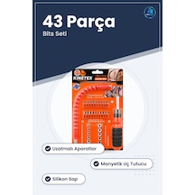 Tornavida Bits Seti 43 Parça Silikon Saplı Uzatmalı Manyetik Uç T