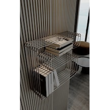 Paslanmaz Metal Duvar Rafı Kitaplık Banyo Düzenleyici Kıvrımlı Tel Kitaplık Ve Mutfak Rafı Gümüş
