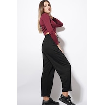 Ckm Moda Derp Modal Şalvar Balon Pantolon Siyah