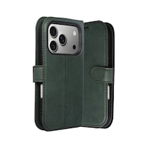 Apple iPhone Uyumlu 17 Pro Trend S Plus Kapaklı Kılıf - Yeşil Bz8683140885434