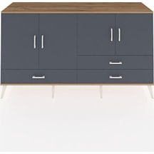Hyperion Konsol 5 Raflı 3 Çekmeceli 4 Kapaklı 176x44x99 Çam-antra Çam-antrasit