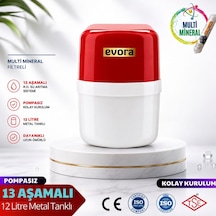 13 Aşamalı 12 Lt Kapalı Şeffaf Kasa Pompasız Su Arıtma Cihazı