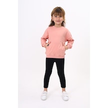 Toontoy Kids Toontoy Kız Çocuk Taytlı Takım Koyu Pudra