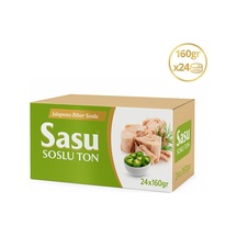 Sasu Jalapeno Biber Soslu Ton Balığı Bütün Dilim 24 x 160 G