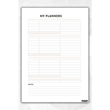 Zamansız Çok Amaçlı Günlük Haftalık Aylık Planlayıcı - A4 Ebat Yapılacaklar - 30 Yaprak - Planner - 2624 Çok Renkli