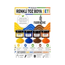 Toz Mum Boyası Seti 10 Cc 4 Lü Soya & Parafin Wax Için Sarı, Mavi, Kahverengi, Turuncu Bkfab4srmkht10g Karışık