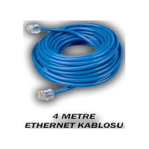 4 Metre Cat 5 Ethernet Kablosu Rj45 Cat5 İnternet Ağ Kablosu Mavi