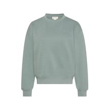 Calvin Klein Ls Archıve Logo French Terry Rlx Kadın Yeşil Sweatshirt