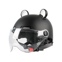 Eternal Luck 3C Sertifikalı Motosiklet Açık Kask Siyah