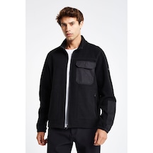 Lescon Erkek Polar Fermuarlı Sweatshirt 25k-1068 Siyah