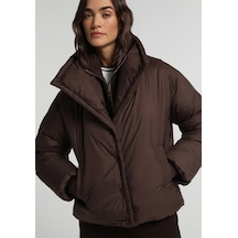 Colin's Colins Regular Fit High Neck Fermuarlı Astarlı Suya Dayanıklı Kadın Kahverengi Mont Cl1082094 Q1.v1 Dbr Koyu Kahverengi