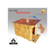 Kedigram Kedi Kulübesi Kocaman Red Kedi Evi Shingle Çatı Kaplamalı