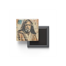 Obi-wan Kenobi - Baskılı Buzdolap Magneti Kare - 9x9 Cm