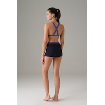Doreanse Kadın Lacivert Boxer Model Spor Şort 8161-siyah