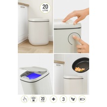 20 Litre Sensörlü Açıp Kapanan Akıllı Teknolojik Çöp Kovası 4 Pil Yanında Çok Renkli