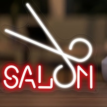 Berber Kuaför Salon Led Işıklı Duvar Tablo