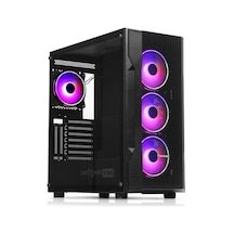 Argb Fanlı Bilgisayar Kasası, Temperli Cam Ve Usb 3.0 Bağlantılar İle