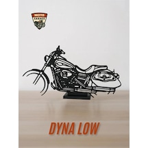Harley Dyna Low Rider Masa Dekoru Motor Tutkunlarına Özel Motosiklet Silüeti