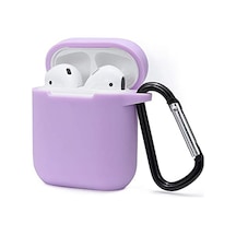 Muratech Newface Apple Uyumlu AirPods 2 2.nesil Sert Silikon Kılıf - Lila