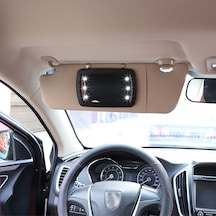 6-led Işıklı Araba Güneşlik Aynası Otomobil Makyaj Aynası Güneşlik Kozmetik Ayna