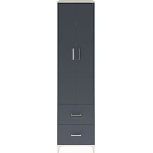 Hyperion Dolap 5 Raflı 2 Çekmeceli 2 Kapaklı 60x44x243 Aytaşı-antrasit Atlas Çam