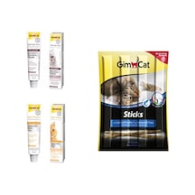 Gimcat Tahılsız Alabalık ve Somonlu Sticks Kedi Ödül Çubukları 4 x 5 G + Gimcat Malt Soft Extr Kontrol Kedi Ödül & Bisküvi 1570725