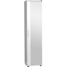 Porto 10 Raflı Tek Kapaklı Aynalı Ayakkabılık Mat Beyaz 45x187x36 Cm Gxyxd