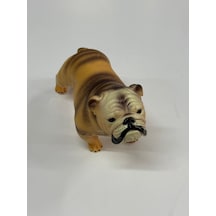 Plastik Oyuncak Büyük Boy Hayvan Bulldog Köpek 17 Cm