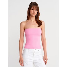 Dilvin 21103 Straplez Top-pembe Pembe