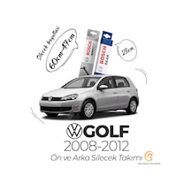 Volkswagen Golf Ön ve Arka Silecek Seti 2008-2012 Bosch Aeroeco