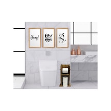 Bk Home Doğal Masif Ahşap Tuvalet Kağıtlığı Ve Dekoratif 3’Lü Ret (551051789)