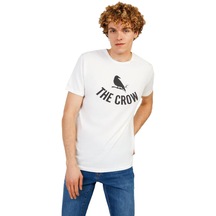 The Crow Logo Erkek Tişört Tc7125 Beyaz