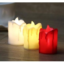 Kenpazar Plastik Alevsiz Mum 24 Adet Çok Renkli