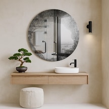 70x70 Cm Antika Yuvarlak Duvar Aynası Eskitme Dekoratif Banyo Aynası Modern Vintage Ayna Modeli Gri 70x70 Cm Antika Yuvarlak Duvar Aynası Eskitme Dekoratif Banyo Aynası Modern Vintage Ayna Modeli Gri