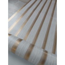 Kirli Beyaz Üzerine Gold Avangart Kabartmalı Duvar Kağıdı 5 M²