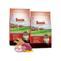 Bonnie Renkli Taneli Dana Etli Yetişkin Kedi Maması 1,5 Kg X 2 Adet