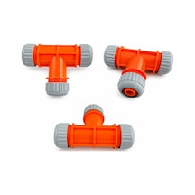Lüks T Hortum Eki 1/2'' 3 Yollu Bahçe Sulama Hortum Bağlantı Aparatı T Adaptör 0