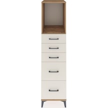 Kronos Dolap Tek Raflı 5 Çekmeceli 44x59x182 Çam-aytaşı Atlas Çam