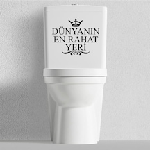 Dünyanın En Rahat Yeri Sticker Klozet Rezervuar Banyo Yapıştırma