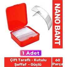 Süper Güçlü Kolay Çıkarılabilir Iz Bırakmayan Çift Taraflı Kutulu Nano Şeffaf 1 Kutu 60 Parça Bant
