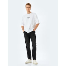 Koton Normal Bel Cepli Pamuklu Slim Fit Kot Pantolon - Brad Jean Siyah 5sam40033ıd Siyah