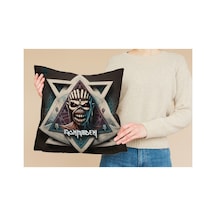 Metal Müzik Grubu Iron Maiden Yıldız Desenli Kare Yastık Kılıfı Çok Renkli
