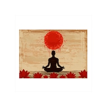 Güneşin Altında Meditasyon Art Mdf Poster