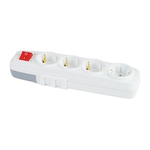 Hv4341.1 4 Lü Anahtarlı Klemensli Topraklı Grup Priz 3 1mm² 0